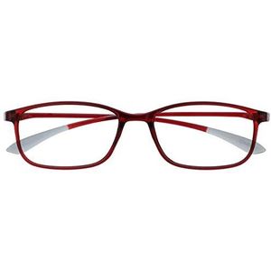 Opulize Ice Super Léger Lunettes De Lecture Cristal Rouge Femmes Hommes Charnières Ressort R61-Z +3,00
