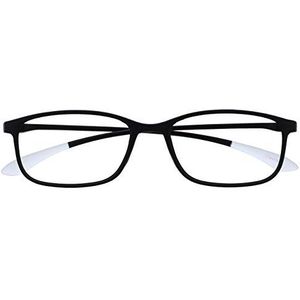 Opulize Ice Super Lichtgewicht Leesbril Zwart Grijs Vrouwen Mannen Scharnieren Met Veer R61-1 +1,50