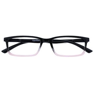 OPULIZE See Blauw Licht Blokkeert Leesbril Zwart to Pale Roze Computer Gamen Ontspiegeld Mannen Vrouwen B9-4 +2,50