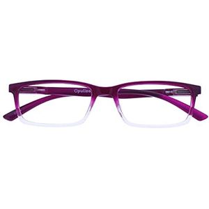 OPULIZE See Blauw Licht Blokkeert Leesbril Purper Computer Gamen Ontspiegeld Mannen Vrouwen B9-5 +2,00