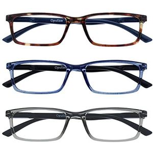 OPULIZE See 3 Stuks Blauw Licht Blokkeert Bril Bruin Blauw Grijs Computer Ontspiegeld Mannen Vrouwen BBB9-237 +0,00