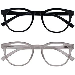 OPULIZE - Blu - Lunettes de Lecture - Zwart - Pack van 2 - +2.50