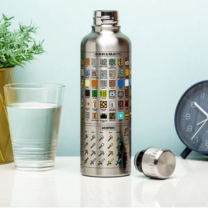 Paladone - Inventory - Waterfles - Pixelontwerp - Officieel Gelicenseerd