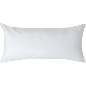 Homescapes kussensloop 40 x 80 cm - Wit, 100% Egyptisch katoen, draaddichtheid 200