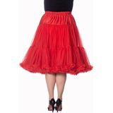 Banned Retro - Petticoat - Rood - 2 Lagen - Elastische Tailleband