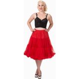 Banned Retro - Petticoat - Rood - 2 Lagen - Elastische Tailleband