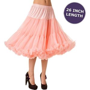Banned Retro - Petticoat - Onderrok - Roze - 2 Lagen Stof, Elastische Tailleband