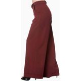 Banned Retro - 40s Hidden Away Trousers - Pantalon - Rood/Bordeauxrood