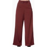 Banned Retro - 40s Hidden Away Trousers - Pantalon - Rood/Bordeauxrood