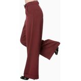 Banned Retro - 40s Hidden Away Trousers - Pantalon - Rood/Bordeauxrood