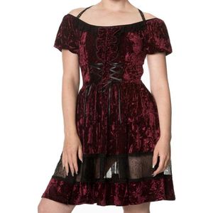 Banned Korte jurk -L- DARING UNTIL DAWN Bordeaux rood/Rood