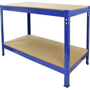 Werkbank - Q-Rax - 200kg gewichtscapiciteit -120cm (L) x 60cm (D) x 90cm(H) - 9mm stevige MDF-platen - rubberen voeten - workmate werktafel