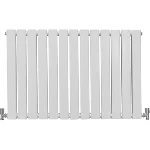 Design Radiator Sierradiator Verwarming - Wit- 600 mm x 910 mm - Inclusief Schoonmaakborstel + Bevestigingsset - Plat Horizontaal