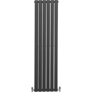 Design Radiator Sierradiator Verwarming - Antraciet - 1600 mm x 420 mm - Inclusief Schoonmaakborstel + Bevestigingsset - Plat Horizontaal