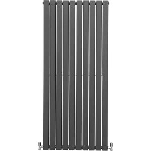 Design Radiator Sierradiator Verwarming - Antraciet - 1600 mm x 700 mm - Inclusief Schoonmaakborstel + Bevestigingsset - Plat Horizontaal