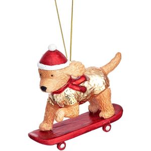 Cockapoo op skateboard kerstbal - Sass & Belle