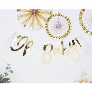 Ginger Ray Oh Baby! slinger voor babyshower - goud - 1,50 meter