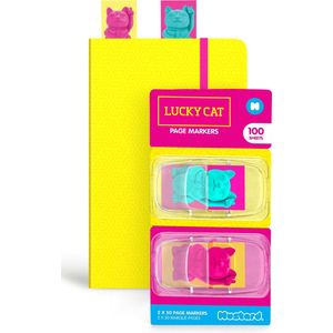 Mustard Desktop Pagina Markers - 2x50 stuks - Lucky Cat