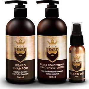 By my Beard compleet pakket met baardshampoo & conditioner en hydraterende gezichtsolie