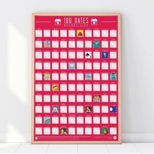 Gift Republic Scratch poster 100 Dates to go on