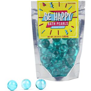 Gift Republic - 20 badbommen Be Happy | Blueberry badbruisballen voor de badkuip 20 x | Bubble parels in bosbessengeur | Bubble Battub Parels | Cadeau voor Kerstmis, verjaardag, Valentijnsdag