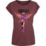 Nirvana - T-shirt - Rood - 100% Katoen - Bedrukt Voorzijde
