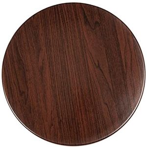 Bolero Rond voorgeboord tafelblad, 600 mm, donkerbruin, voor gebruik binnenshuis, hittebestendig tot 180 °C, GG643