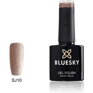 BlueskyGel Nail polish, Pink Gliter Sj10, long lasting, Chip Resistant, 10ml (Requires Curing Under UV LED Lamp)