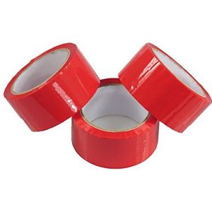 Triplast 48 mm x 66 m verpakking verpakking tape - rood (Pack van 6)