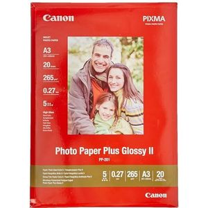 Canon PIXMA-printer, PP-201, glanzend, DIN A3, 20 vellen voor inkjetprinters, 265 g/m²
