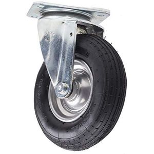 RS PRO, Draailager zwenkwiel, wiel ø 200 mm, 75 kg, Ges H. 240 mm, wiel B. 50 mm, 135 x 110 mm, rubber materiaal