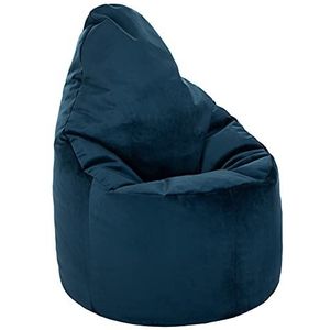 Loft 25 Capriccio Velvet Bean Bag Chair | Indoor Home Woonkamer Premium Zitzak Stoel | Ergonomisch Ontwerp voor Lichaamsondersteuning | Duurzaam en Comfortabel (Pacific, Zitzak)