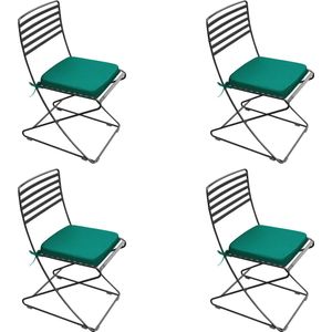 Tuinstoelkussens - Waterafstotend Stoelkussen - Buiten Tuinkussens - Stoelkussens met Lint - Vierkant Zitkussen Ergonomisch