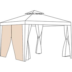 Tuin Gordijnen - Gordijnen Verduisterend - Buiten Gordijnen - Buitengordijnen Waterdicht - Gordijnen voor Prieel - Tuin Gordijnen met oogjes