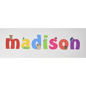 Feel Good Art Madison Fotobehang voor kinderkamer, met solide voorkant, rechthoekig design, leuke illustraties, personaliseerbaar, 15 x 42 x 4 cm, klein
