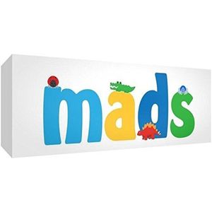 Little Helper MADS1542-15DE kunstdruk op canvas met de naam Jonge Mads, klein, 15 x 42 x 4 cm