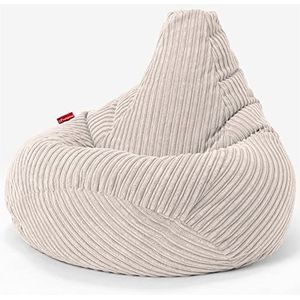 LOUNGE PUG, Zitzak Gaming Stoel, Fauteuil Poef, Corduroy Crème