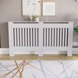 Vida Designs Chelsea Moderne Radiator Grill Latten MDF Wit Geschilderd Plaat, Een Grote Kast, Composiet Hout