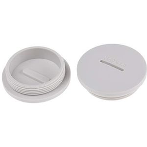 RS PRO Blindschroefverbinding M40 x 1,5 gat Ø 39,9 mm, met schroefdraad, nylon 66, diameter 45,8 mm, grijs, verpakking van 50 stuks