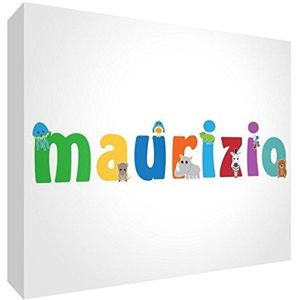 Little Helper LHV-MAURIZIO-A5BLK-15IT Decoratief paneel voor pasgeborenen/doop, cadeau-idee, personaliseerbaar ontwerp met naam, Mauritius, meerkleurig, 14,8 x 21 x 2 cm