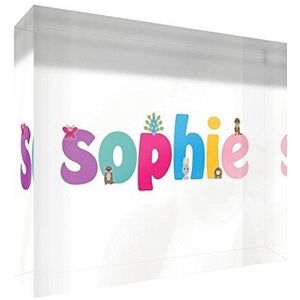 Little Helper SOPHIE-A7BLK-15DE Babyherinneringsstuk, gepolijst, met de naam van de dochter, 7,4 x 10,5 x 2 cm