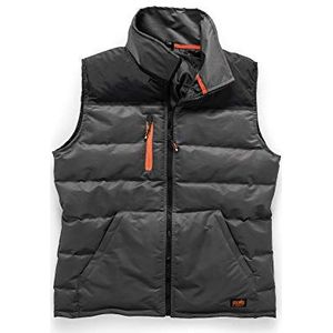 Scruffs Werkbodywarmer - polyester - waterafstotend en gevoerd, met ritszakken - maat S - donkergrijs - buitenwerk
