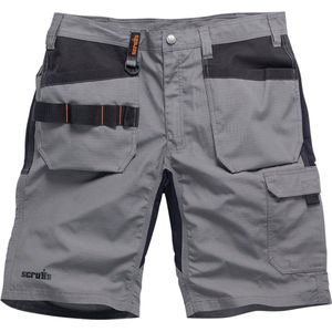 Scruffs Werkshort - Flexibel Slimfit - Donkergrijs - EU 52W - Ripstop Katoen