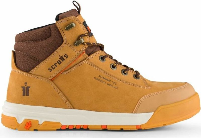 Scruffs Werkschoenen Aluminium neus Nubuck leer Antislip Tan