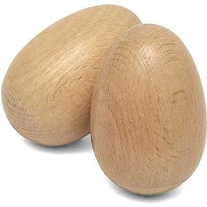 World Rhythm Shaker-eieren, van natuurlijk hout, 2 stuks