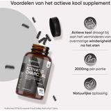 WeightWorld Actieve Kool capsules - 2000 mg - 180 vegan capsules - Bij gasophoping in de darmen