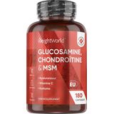 Glucosamine & Chondroïtine - Capsules - 180 Vegan - Met Kurkuma en Vitamine C