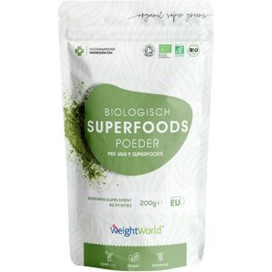 WeightWorld - Biologisch Green Juice Poeder - 200 g - Met 9 Krachtige Superfoods