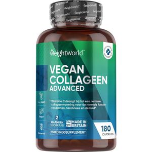 WeightWorld Vegan Collageen Advanced - Natuurlijke stimulans voor de aanmaak van collageen - 180 capsules
