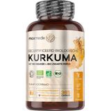 maxmedix Biologische Kurkuma capsules met zwarte peper en gember - 505 mg - 365 capsules voor 1 jaar